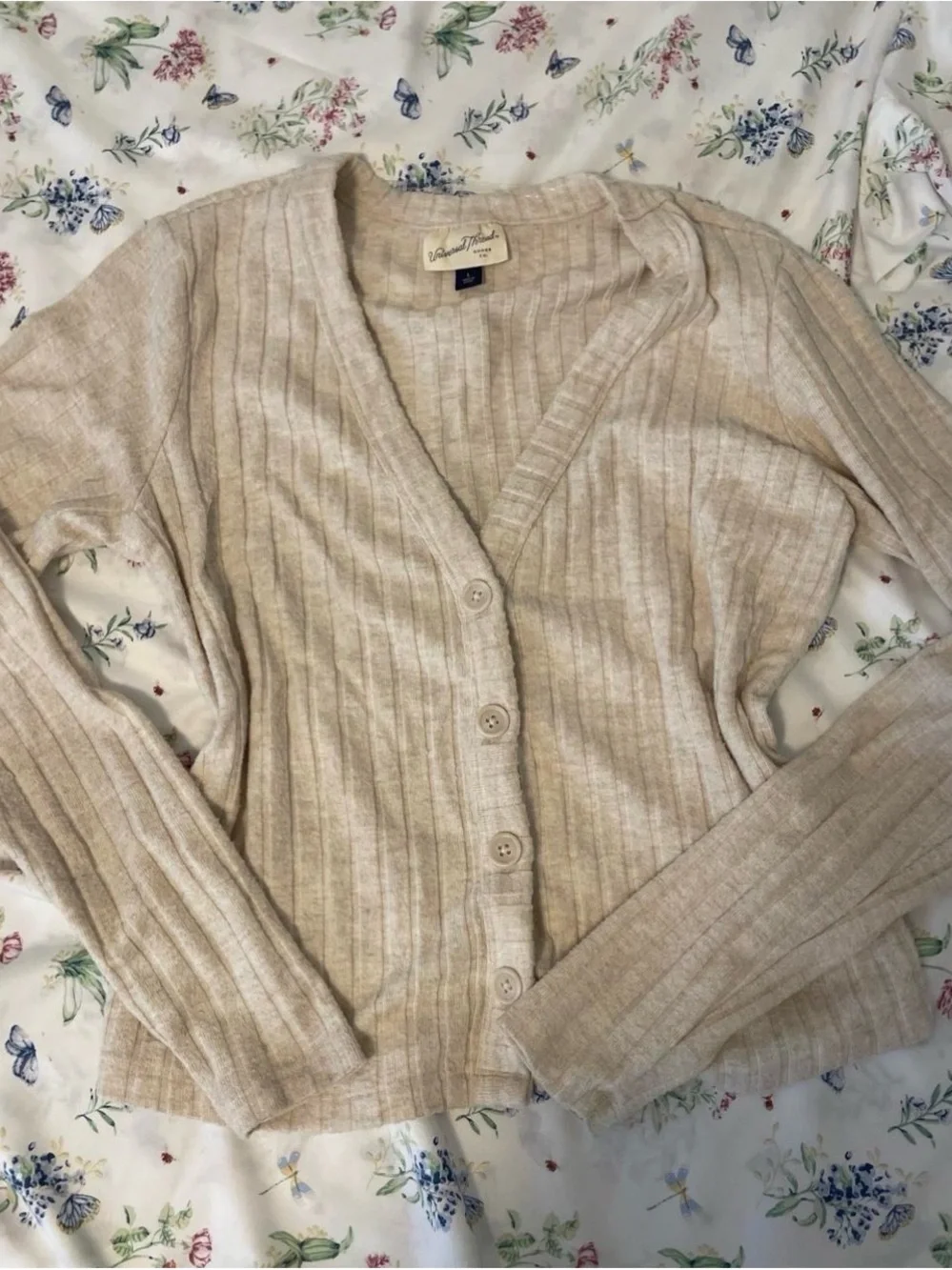 Beige Button-Up Cardigan - Picture 1 of 1